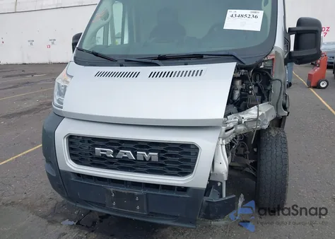 2021 Ram Promaster 2500 High Roof 159 Wb из США, поврежденный, VIN 3C6ERVDG0ME500471
